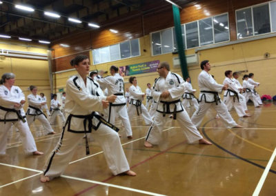 Master Moradoff, 7th Dan, UKTD President, Instructing on the finer details of techniques